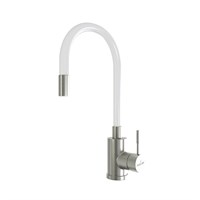 {{photo.Alt || photo.Description || 'Смеситель для кухни 35k MIXLINE МЛНС-0325 (MLSS-0325) БЕЛЫЙ гибкий силиконовый излив, п/гайку САТИН'}}