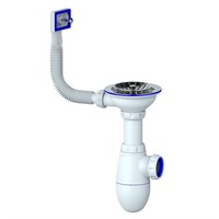 Сифон 3 1/2*40 B410P с прямоуг. переливом  UNICORN 544817