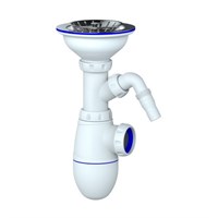 Сифон 3 1/2*40 B432VP с носиком UNICORN (винт, шток, ручка - латунь) 544818