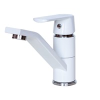 {{photo.Alt || photo.Description || 'Смеситель для кухни 35к F4531 FRAP б/отв (пов. излив, п/гайку, белый/хром, латунь)'}}