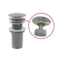 Выпуск для умыв. click/clack  цельномет. ДУ-32 пробка 62 мм с переливом A392C Alcadrain 545484