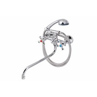 {{photo.Alt || photo.Description || 'Смеситель для ванны и раковины 1/2 кер ПРОФСАН ПСМ-157-75 "ЕВРО",  эксцентрики "ЕВРО",мах КРЕСТ ХРОМ'}}