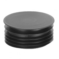 Заглушка Дн=110мм с манжетой; цвет-черный 868968