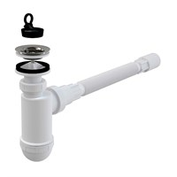 Сифон для раковины 1 1/2*40  A41+A710/AG21051 Flexi с пробкой, с гофрой 40*40 ALCAPLAST/Alcadrain 549059