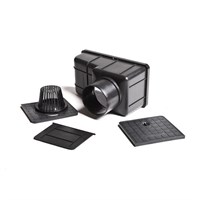 Ливнеприемник кровельный с вертикальным патрубком черный 300*165*200 A15 (6167ч) 549090