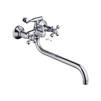 Смеситель для ванны и раковины 1/2 кер CN2619-2 CRON труб. излив 350мм, с душ. аксессуарами ХРОМ 549355