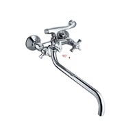 Смеситель для ванны и раковины 1/2 кер CN2624 CRON труб. илив 350мм, с душ. аксессуарами ХРОМ 549360