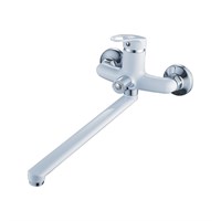 Смеситель для ванны и раковины 35к CN2213-8 CRON L-излив 350 мм, БЕЛЫЙ 549332