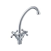 Смеситель для кухни 1/2 кер CN4008-2 CRON высокий пов. излив, п/гайку, ХРОМ 539848