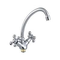 Смеситель для кухни 1/2 кер CN4119-2 CRON высокий пов. излив, п/гайку, ХРОМ 549351