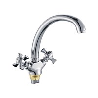 Смеситель для кухни 1/2 кер CN4724 CRON высокий пов. излив, п/гайку, ХРОМ 549358