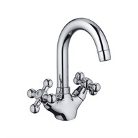 Смеситель для раковины 1/2 кер CN1319 CRON высокий пов. излив, ХРОМ 540654