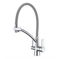 {{photo.Alt || photo.Description || 'Смеситель для кухни 35к G4398-17 GAPPO гибкий излив, с вых. для пит. фильтра, п/шпильку, СЕРЫЙ-хром'}}