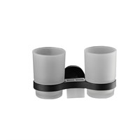 Держатель стаканов двойной ЧЕРНЫЙ HB8708 HAIBA 550606