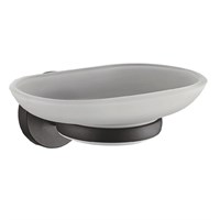 Мыльница настенная стекло ЧЕРНЫЙ  HB8702 HAIBA 550598