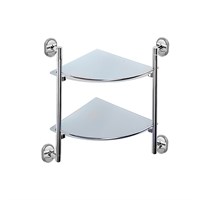 Полка стеклянная угловая 2-ярус HB1907-2 HAIBA 539826