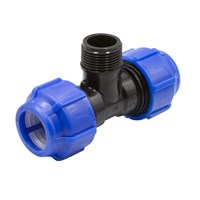 Тройник ПЭ с наруж. труб. резьбой 25х1/2''х25 (обж.) SPEKTR 551320