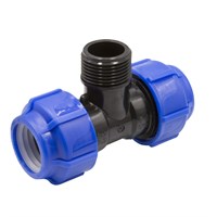 Тройник ПЭ с наруж. труб. резьбой 32х1''х32 (обж.) SPEKTR 551325