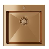 {{photo.Alt || photo.Description || 'Мойка настол.монтаж 50х50 (3,0) вып 3 1/2  MIXLINE PRO С ФАСКОЙ 20см с сифоном (бронза)'}}