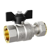 Кран шаровой 3/4'' вн/накидная гайка бабочка LD PRIDE 552257