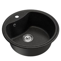 {{photo.Alt || photo.Description || 'Мойкa ML-GM09 КОМФОРТ круглая, черная (308), 510 мм (глуб. чаши 190)'}}