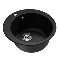 {{photo.Alt || photo.Description || 'Мойкa ML-GM13 КОМФОРТ круглая, ультра-черная (344), 495мм (глуб. чаши 200)'}}