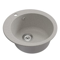 {{photo.Alt || photo.Description || 'Мойкa ML-GM13 КОМФОРТ круглая, серая (310), 495мм (глуб. чаши 200)'}}