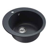 {{photo.Alt || photo.Description || 'Мойкa ML-GM13 КОМФОРТ круглая, антрацит (343), 495мм (глуб. чаши 200)'}}