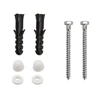 Крепеж для унитаза к полу ЭЛИТ колпачки белые (шуруп 6*70 шестигран.гол.)  (Тула) 552669