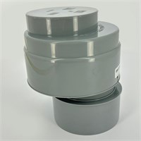 Клапан вентиляционный (аэратор) для канализации со смещением и крышкой, 110 мм 876793