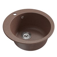 {{photo.Alt || photo.Description || 'Мойкa ML-GM13 КОМФОРТ круглая, терракотовая (307), 495мм (глуб. чаши 200)'}}