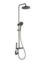 {{photo.Alt || photo.Description || 'Душевая система 35к ПРОФСАН ПСМ-800-88GA клавиш.упр. лейка "Тропич. душ круг" + гигиен. лейка ГРАФИТ'}}