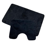 Набор ковриков д/ванной Zalel  2 пр. 55х90 (черный) 553296
