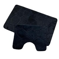 Набор ковриков д/ванной Zalel  2 пр. 60х100 (черный) 553302