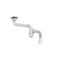 Сифон 3 1/2 BC21 со смещением, с гофрой 40*40/50 UNICORN 553590