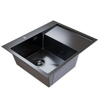 {{photo.Alt || photo.Description || 'Мойка настол.монтаж 60х50 (3,0) лев. вып 3 1/2  MIXLINE PRO С ФАСКОЙ 20см с сифоном (черный графит)'}}