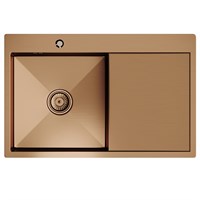 {{photo.Alt || photo.Description || 'Мойка настол.монтаж 78х50 (3,0) лев. вып 3 1/2  MIXLINE PRO 20см с сифоном (бронза)'}}