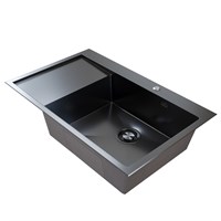 {{photo.Alt || photo.Description || 'Мойка настол.монтаж 78х50 (3,0) прав. вып 3 1/2  MIXLINE PRO С ФАСКОЙ 20см с сифоном (черный графит)'}}