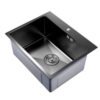 {{photo.Alt || photo.Description || 'Мойка настол.монтаж 53х43 (3,0) вып 3 1/2  MIXLINE PRO 22см с сифоном (черный графит НАНО декор)'}}