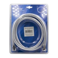 Шланг душевой 150 см имп/кон, ПВХ, белый/хром MIXLINE MIX-5-150 ЛЮКС (блистер) 553183