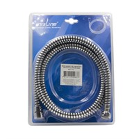 Шланг душевой 150 см имп/кон, ПВХ, черный/хром MIXLINE MIX-6-150 ЛЮКС (блистер) 553186