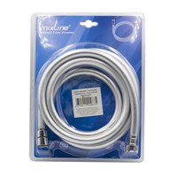 Шланг душевой 175 см имп/кон, силиконовый, серебристый MIXLINE MIX-7-175 ЛЮКС (блистер) 553190