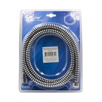 Шланг душевой 200 см имп/кон, ПВХ, черный/хром MIXLINE MIX-6-200 ЛЮКС (блистер) 553188