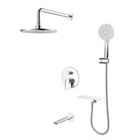 {{photo.Alt || photo.Description || 'Душевая система 35к Milardo RORSB03M68 "Rora" лейка "Тропический душ" встраиваемая ХРОМ'}}