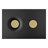 Кнопка смыва Alcaplast Dot.Dot, чёрный матовый/золото матовый 861413