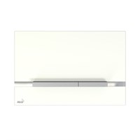 Кнопка смыва Alcaplast, стекло белый 873788