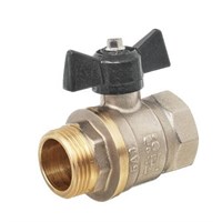 Кран шаровой 3/4'' вн/нар бабочка 11Б27п1 БАЗ СТАНДАРТ PN40 никель 554752