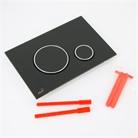 Кнопка смыва M778, черный матовый, хром глянец 868908