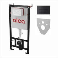 Комплект системы инсталляции ALCADRAIN для под. унитаза AM101/1120-4в1 RU M578-0001 (кнопка черная) 554940