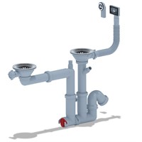 {{photo.Alt || photo.Description || 'Сифон 3 1/2*40 Ani двойной, смещенный,с носиком, гиб. круг. и прямоуг перелив F7500S АНИ пласт'}}